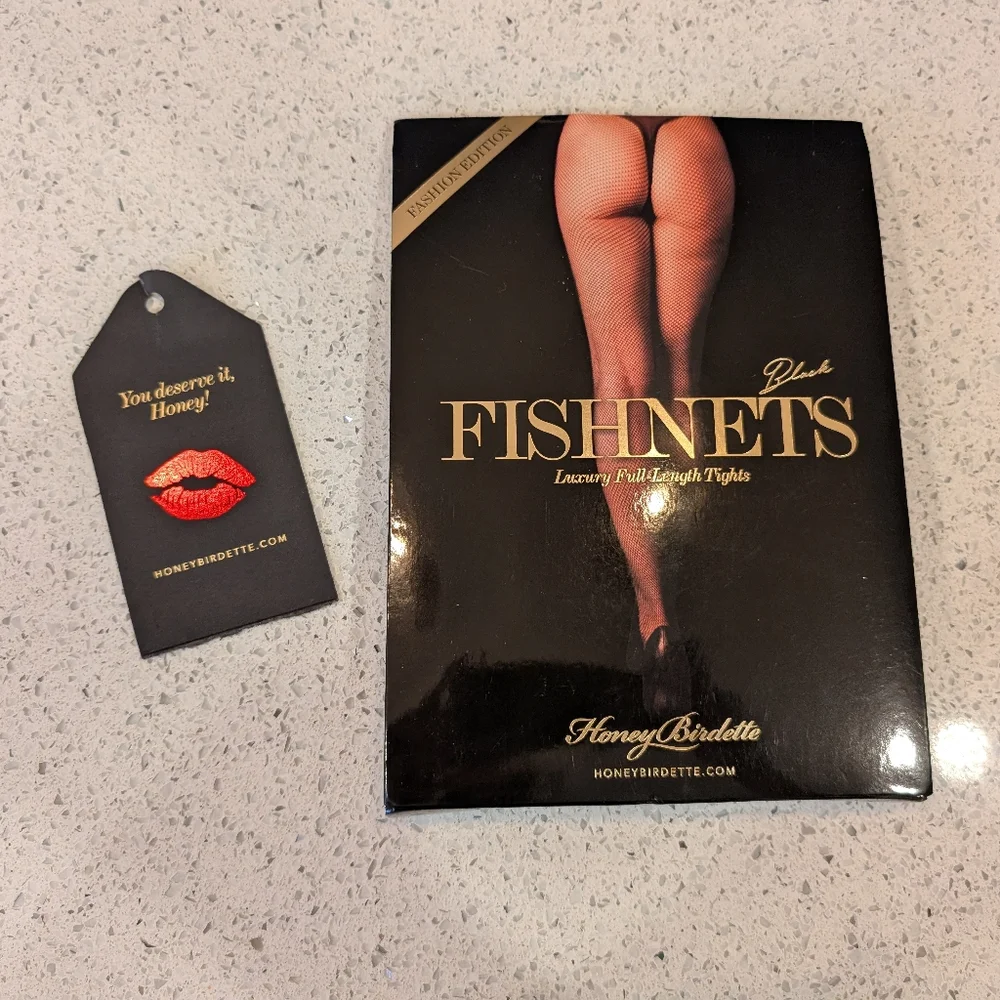 Honey Birdette Fishnet Stockings S - Picture 1 of 2
